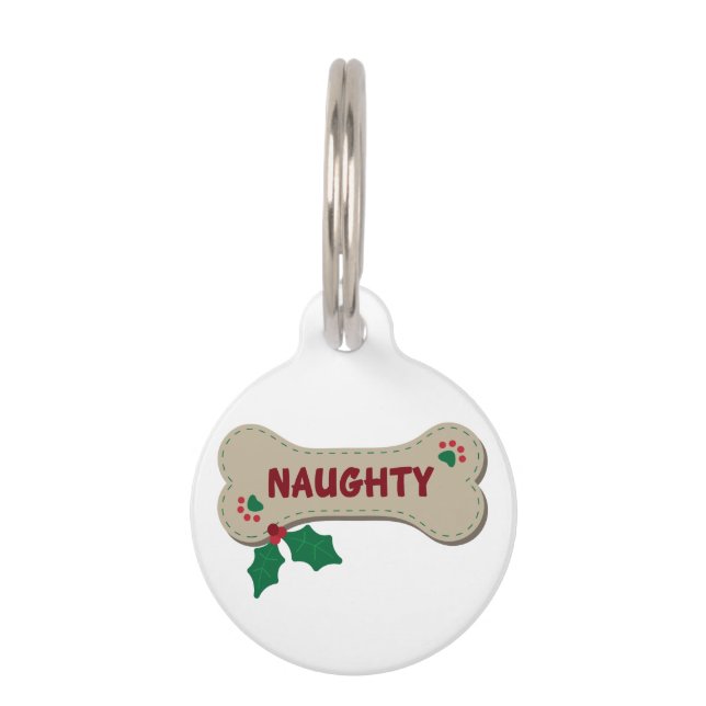 Naughty Dog Pet Tag (Front)