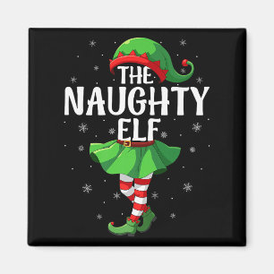 Naughty Elf Christmas Girls Women Elf Squad Xmas F Magnet