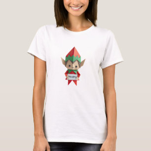 Naughty ELF funny origami fold christmas outfit T-Shirt