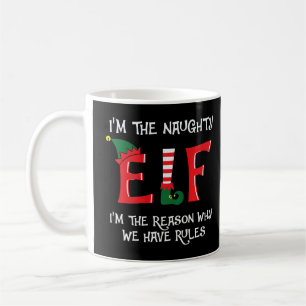 Naughty Elf Matching Family Group Christmas Party  Coffee Mug