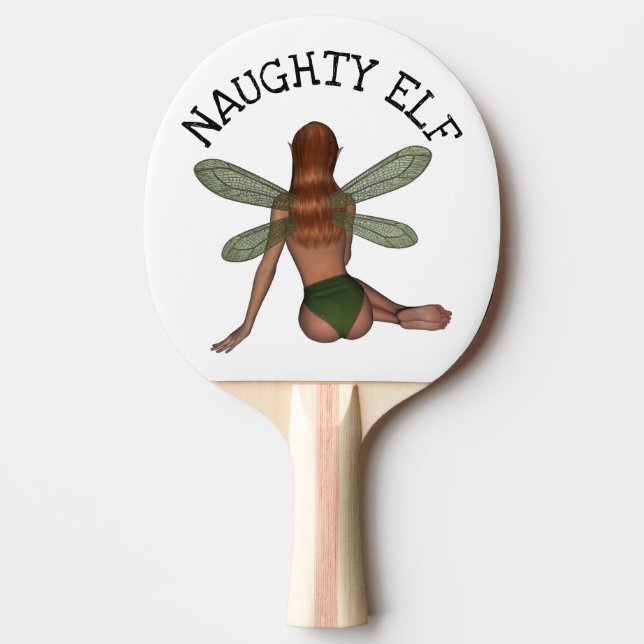 NAUGHTY ELF PADDLES, PING PONG PADDLE (Front)