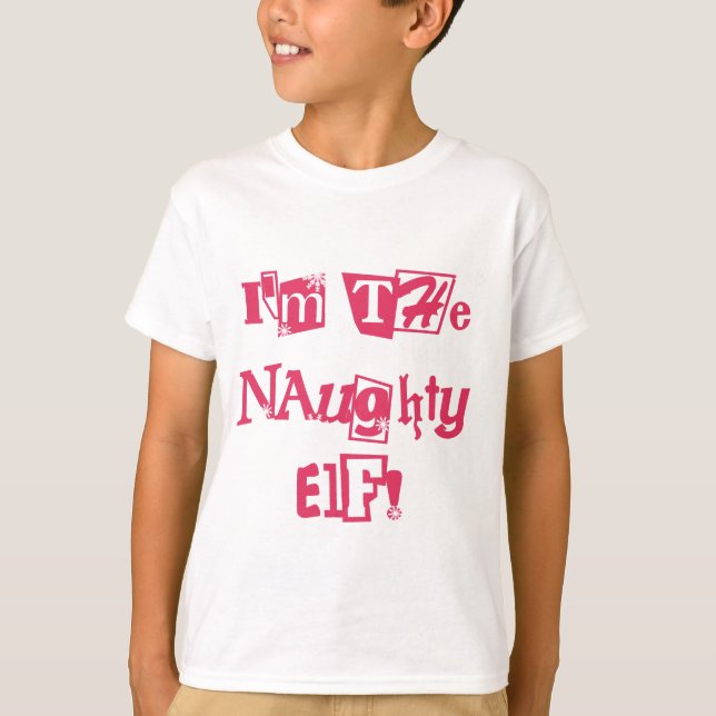 Naughty Elf T-shirts and Gifts (Front)