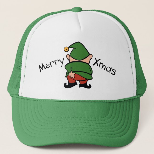 Naughty Elves Itch Trucker Hat (Front)