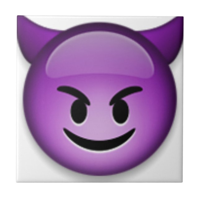 Naughty Emoji face Tile (Front)