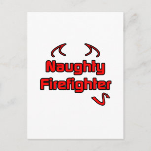 Naughty Firefighter Postcard