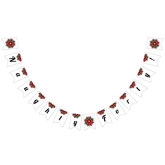 Naughty forty! Mandala in red Bunting (All)