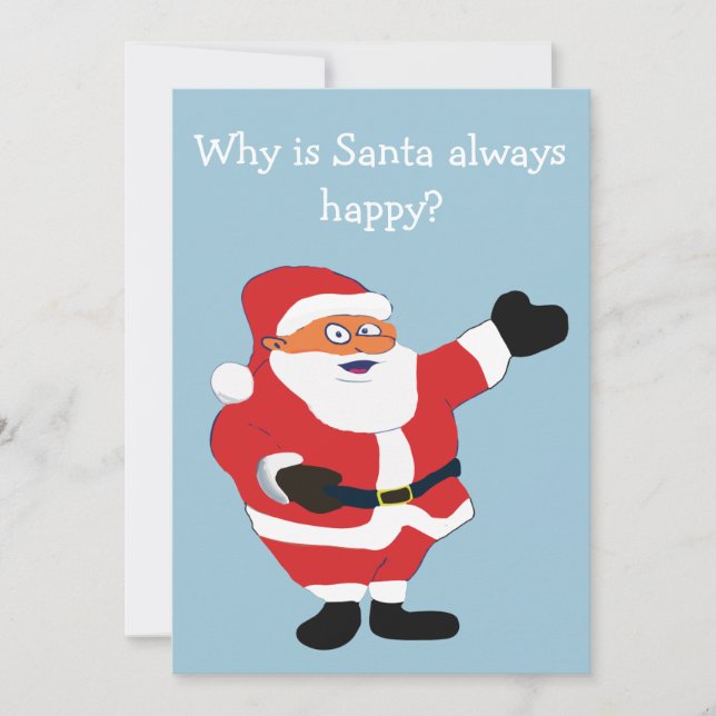 Naughty Girl Bad Santa Funny Joke Humour Fun Invitation (Front)