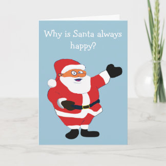 Naughty Girl Bad Santa 😂 Funny Joke Humour  Holiday Card