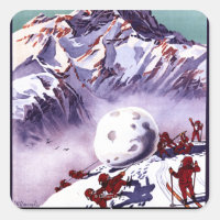 Naughty Gnomes Making Giant Snowball Poster