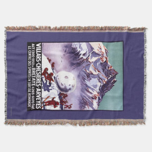 Naughty Gnomes Making Giant Snowball Poster Throw Blanket