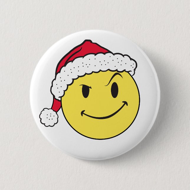 Naughty Happy Face 6 Cm Round Badge (Front)