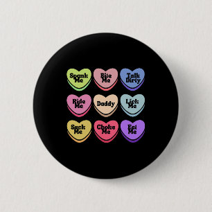 Naughty Heart Candy Daddy Spank Me Adult Humor Cou 6 Cm Round Badge