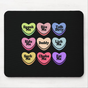 Naughty Heart Candy Daddy Spank Me Adult Humor Cou Mouse Pad