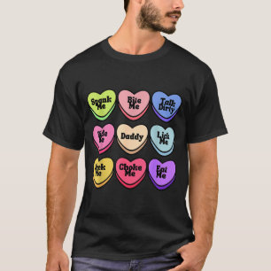 Naughty Heart Candy Daddy Spank Me Adult Humor Cou T-Shirt