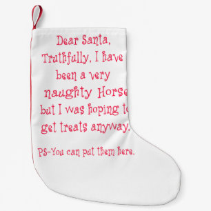 Naughty Horse Small Christmas Stocking