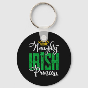 Naughty Irish Princess St Patrick's Day Ireland Key Ring