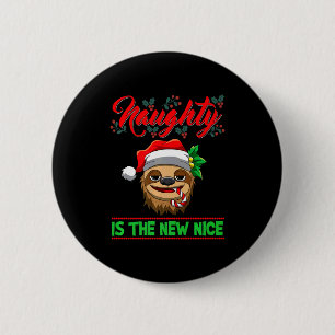 Naughty Is The New Nice Christmas Santa Xmas Premi 6 Cm Round Badge