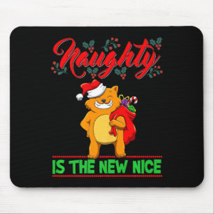 Naughty Is The New Nice Christmas Santa Xmas Premi Mouse Pad
