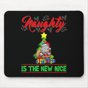 Naughty Is The New Nice Christmas Santa Xmas Premi Mouse Pad