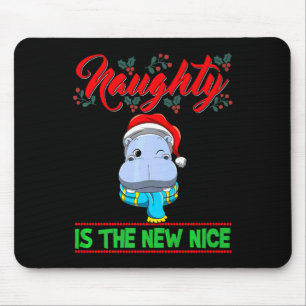 Naughty Is The New Nice Christmas Santa Xmas Premi Mouse Pad