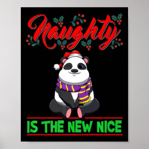 Naughty Is The New Nice Christmas Santa Xmas Premi Poster