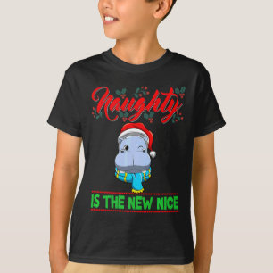 Naughty Is The New Nice Christmas Santa Xmas Premi T-Shirt