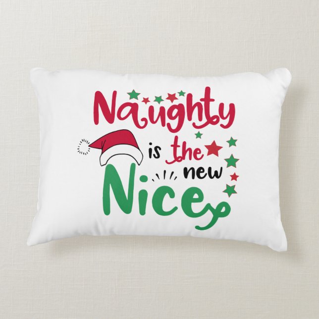 naughty is the new nice decorative cushion (Back)