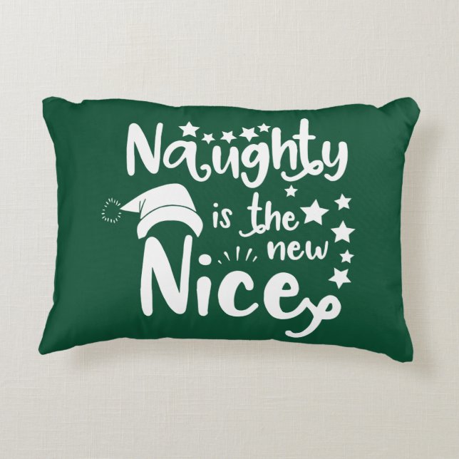 naughty is the new nice decorative cushion (Back)