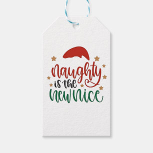 Naughty is The New Nice Funny Christmas Santa Gift Tags