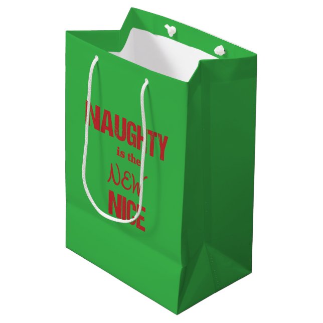Naughty is the NEW Nice Medium Gift Bag (Front Angled)