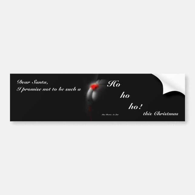 Naughty Joke Sexy Pinup Christmas Bumper Sticker (Front)