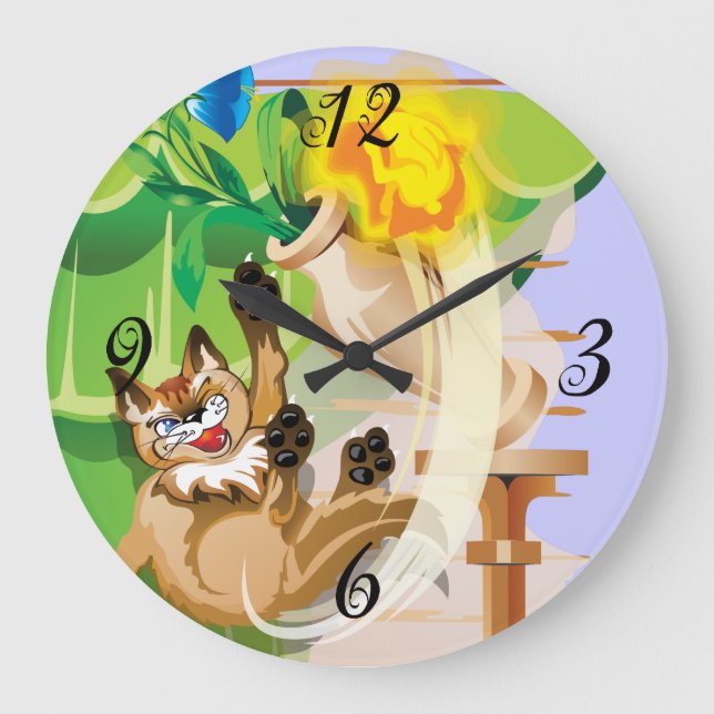 Naughty Kitty  Wall Clock (Front)