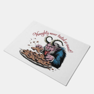 Naughty Krampus Christmas Design Doormat