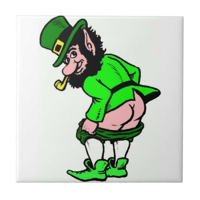 Naughty Leprechaun Tile (Front)