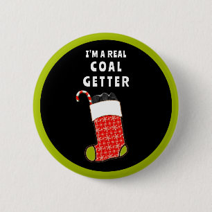 Naughty List Christmas Stocking Stuffer 6 Cm Round Badge