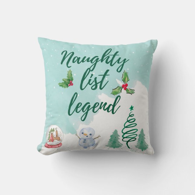 Naughty list cushion (Front)