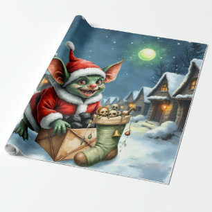 Naughty List Delivery: The Goblin Clause Chronicle Wrapping Paper