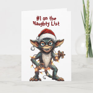 Naughty List Gremlin Card