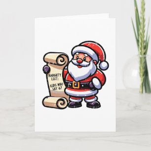 Naughty List Kids Who Say 67 Funny Meme 6 7 Christ Card
