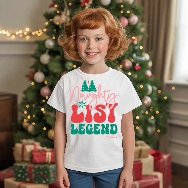 Naughty List Legend – Funny Personalised Christmas T-Shirt (Naughty List Legend – Funny Personalized Christmas T-Shirt)