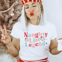 Naughty List Legend Retro Funny Christmas
