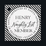Naughty List Member Approved By Santa Christmas Favour Tags<br><div class="desc">On the Naughty List and proud of it! The name text is editable. The colours can be changed via the "Customise It" button above.</div>