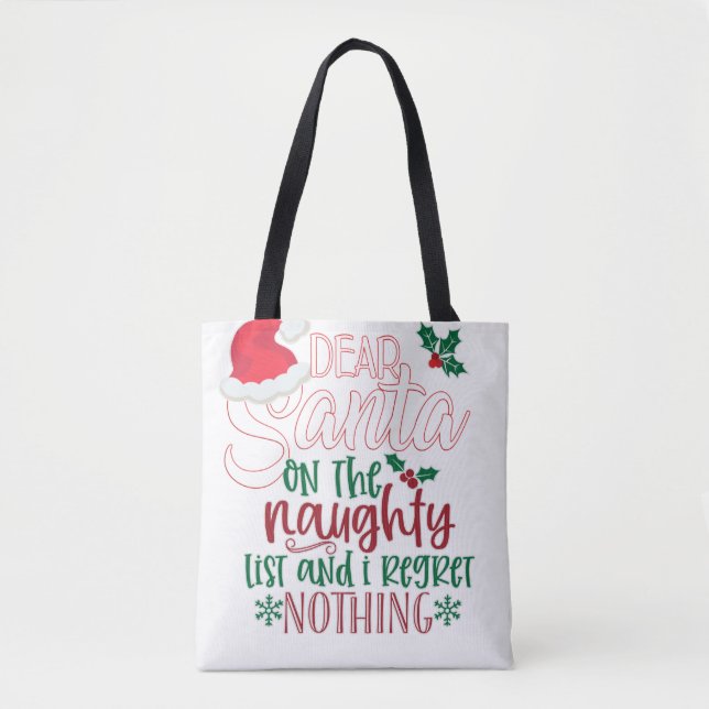 Naughty List Tote Bag (Front)