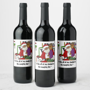 Naughty List Wine Label