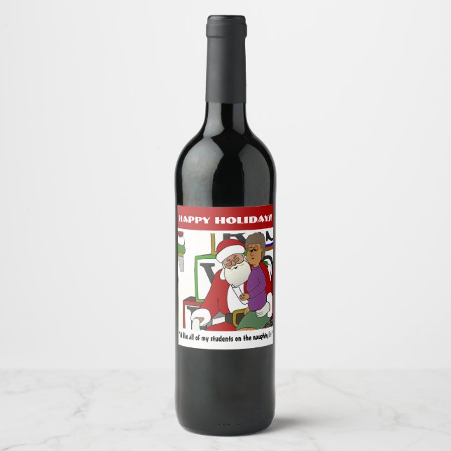 Naughty List Wine Label (Front)