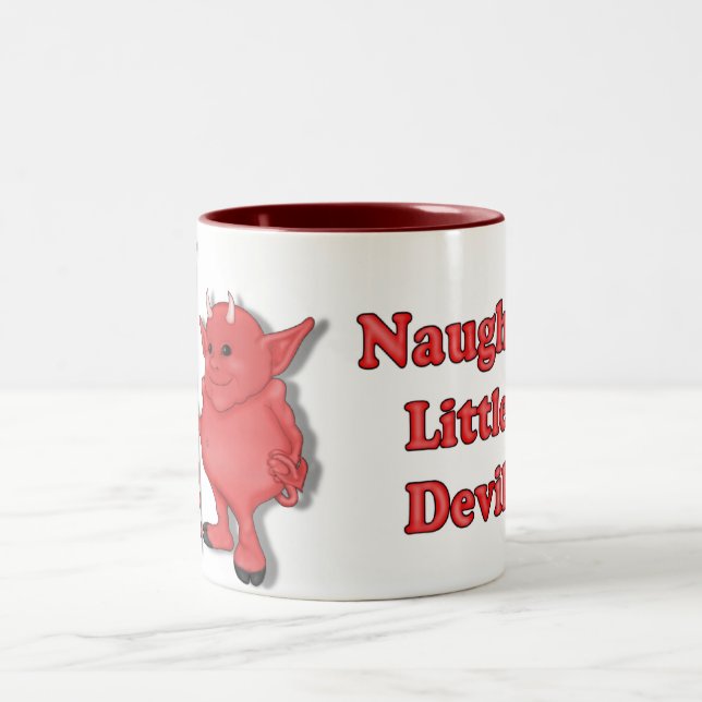 Naughty Little Devil Two-Tone Coffee Mug (Center)