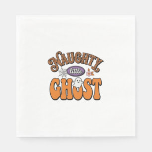 Naughty Little Ghost Vintage Halloween Shirt Desig Napkin