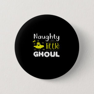 Naughty Little Ghoul Funny Halloween Design 6 Cm Round Badge