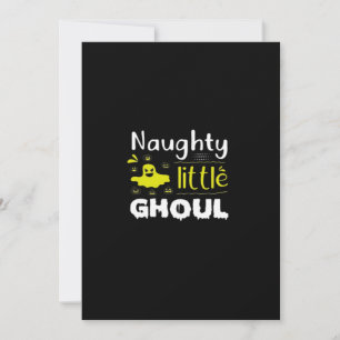 Naughty Little Ghoul Funny Halloween Design Holiday Card