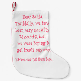 Naughty Lizards Small Christmas Stocking